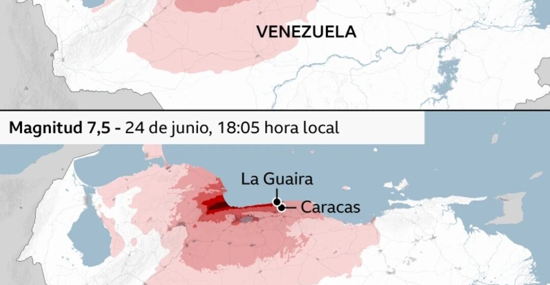 Terremoto Sacude Venezuela con dos sismos de 7.05 y 7.02 con mínima diferencia de tiempo