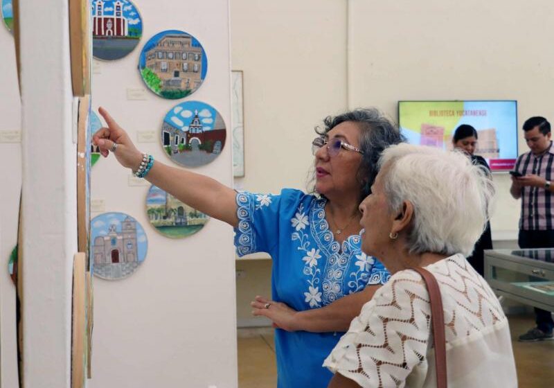 biblioteca3 Abre muestra pictórica de estudiantes de Dzidzantún en la Biblioteca Yucatanense