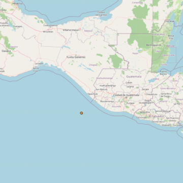 Sismo de magnitud 4.4 sacude la costa de Ciudad Hidalgo, Chiapas