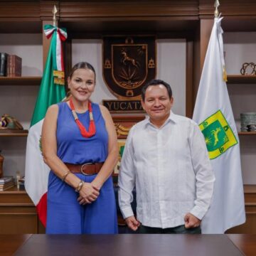Cecilia-Huacho El Gobernador Joaquín Díaz Mena y la alcaldesa de Mérida, Cecilia Patrón Laviada, fortalecen la coordinación para impulsar proyectos estratégicos en beneficio de la zona metropolitana