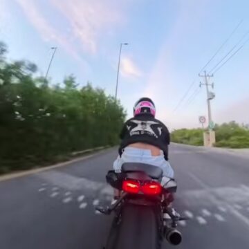 LOCALIZAN Y DETIENEN A MOTOCICLISTA REPORTADO POR CONDUCIR A EXCESO DE VELOCIDAD EN PROGRESO.