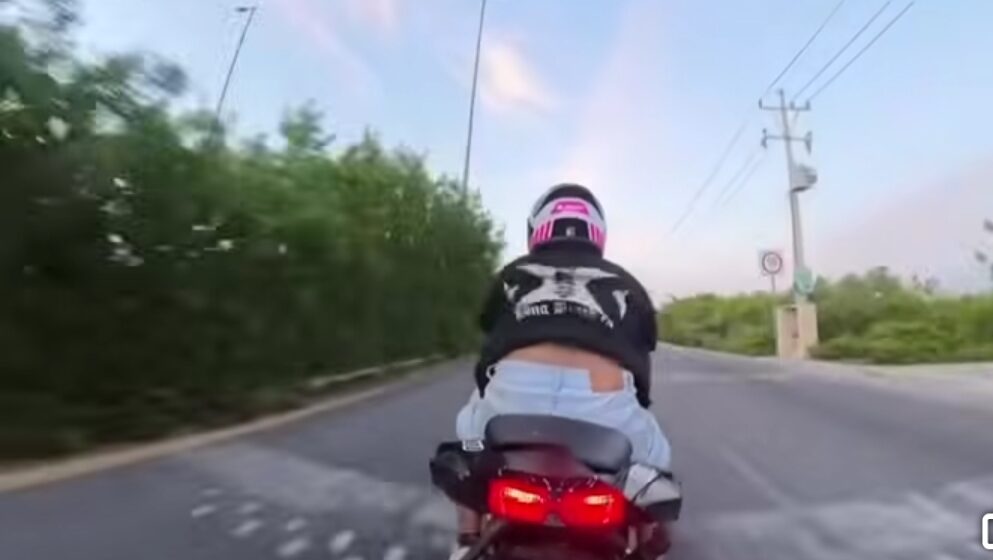 LOCALIZAN Y DETIENEN A MOTOCICLISTA REPORTADO POR CONDUCIR A EXCESO DE VELOCIDAD EN PROGRESO.