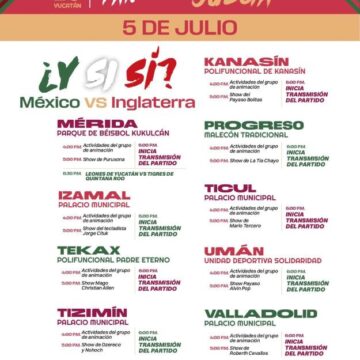 Gobierno del Estado invita a vivir la pasión por la Selección Mexicana en la Zona Fan Yucatán Juega
