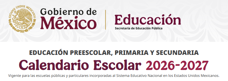 Calendario SEP 2026-2027 con fechas de vacaciones escolares Calendario SEP 2026-2027: ¿cuándo serán las vacaciones?