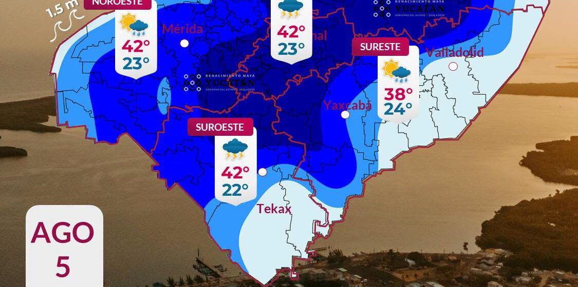Clima (4) Pronostican lluvias fuertes para este miércoles en Yucatán