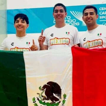 Eduardo Portillo, Rodrigo Montoya y Andree Parrilla México campeón en raquetbol de Santo Domingo 2026 y clasifica a Lima 2027