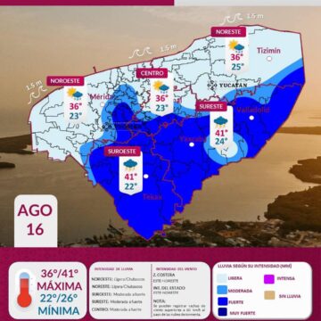 FB_IMG_1786898778998 Pronóstico Yucatán: lluvias y calor este domingo 16
