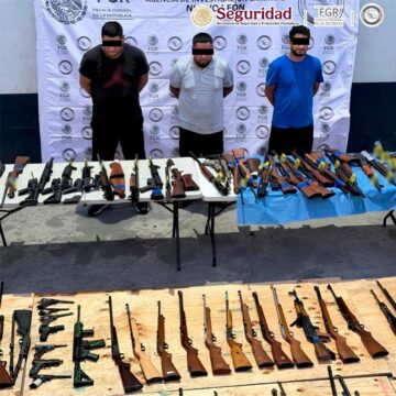 DECOMISAN 210 ARMAS PROCEDENTES DE TEXAS EN NUEVO LEÓN; HAY TRES DETENIDOS