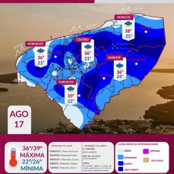 Pronostico (14) Pronóstico Yucatán: lluvias muy fuertes este lunes 17
