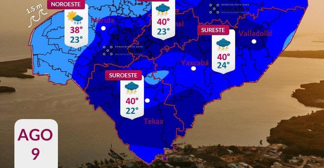 Pronostico (4) Yucatán tendrá lluvias muy fuertes este domingo 9 de agosto