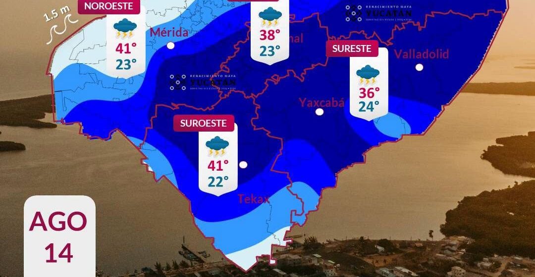 Pronostico (8) Onda tropical provocará lluvias fuertes en Yucatán