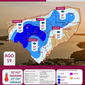 Onda Tropical 29 provocará lluvias y calor en Yucatán