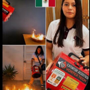 Estudiante mexicana de 16 años desarrolla innovador extintor que apaga fuego con sonido