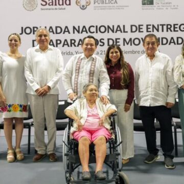 1,147 aparatos de movilidad en los 106 municipios de Yucatán (1) Renacimiento Maya y Gobierno de México suman esfuerzos para entregar 1,147 aparatos de movilidad en los 106 municipios de Yucatán