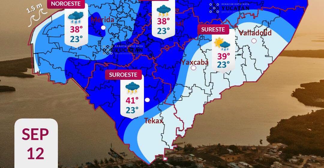 Clima (11) Lluvias fuertes y calor extremo marcarán este sábado en Yucatán