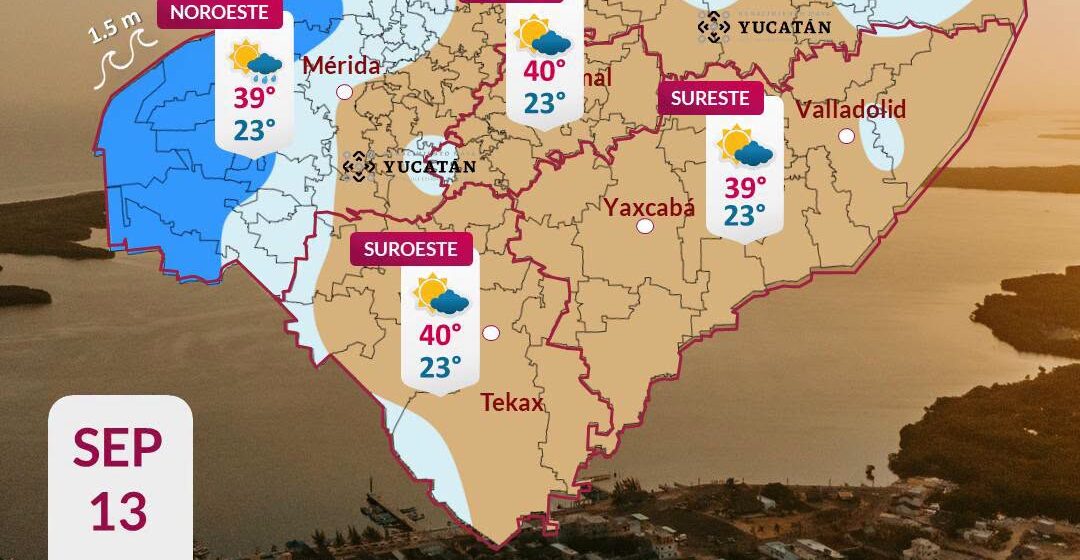 Clima (13) Lluvias ligeras y calor extremo se esperan este domingo en Yucatán