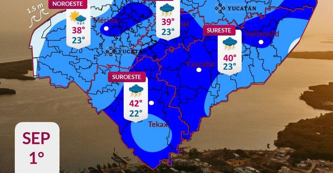 Onda Tropical 35 traerá lluvias y calor extremo a Yucatán