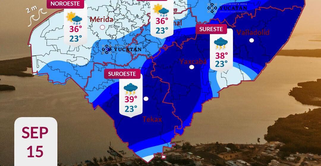 Clima (18) Lluvias fuertes y calor se esperan este martes en Yucatán