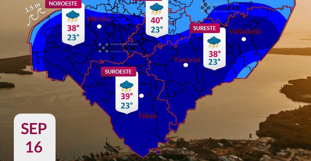 Clima (19) Lluvias muy fuertes y calor se esperan este miércoles en Yucatán
