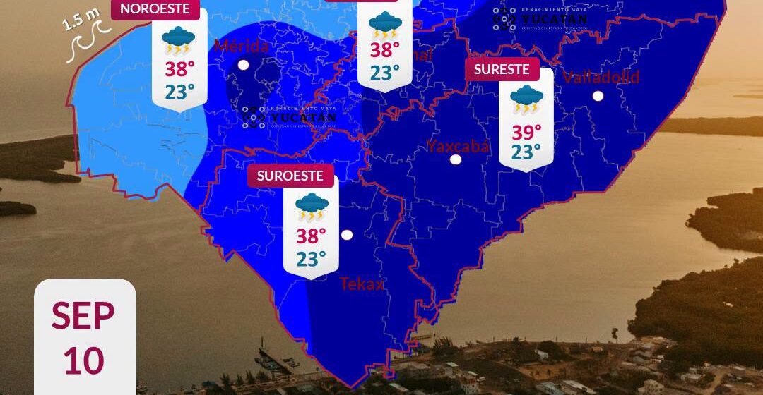 Onda Tropical 38 provocará lluvias fuertes en Yucatán