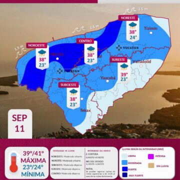 Onda Tropical 39 traerá lluvias y calor a Yucatán