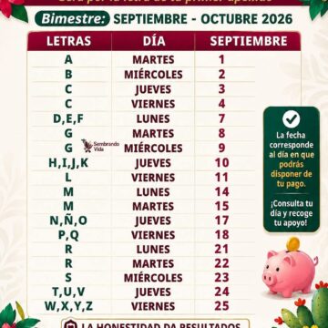 El Calendario bimestral más esperado.