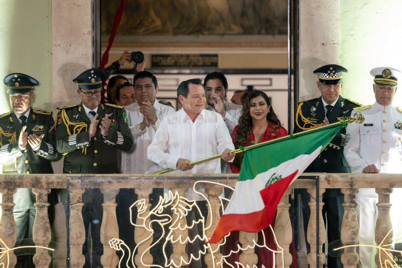 Grito de Independencia en Yucatán encabezado por Joaquín Díaz Mena (1) Grito de Independencia en Yucatán concluye con saldo blanco