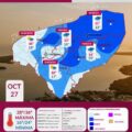 Clima en Yucatán: Lluvias y fresco este 27 de octubre