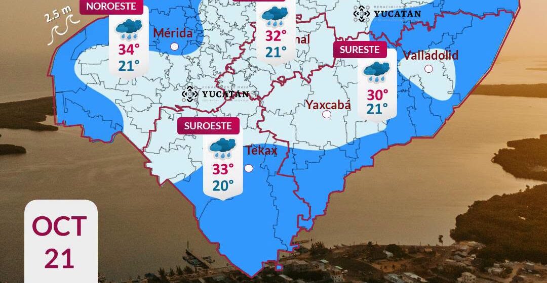 Clima en Yucatán: Niebla y lluvias dispersas este 21 de octubre