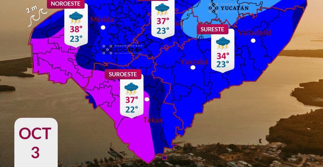 Clima (20) Clima en Yucatán: Lluvias intensas este 3 de octubre