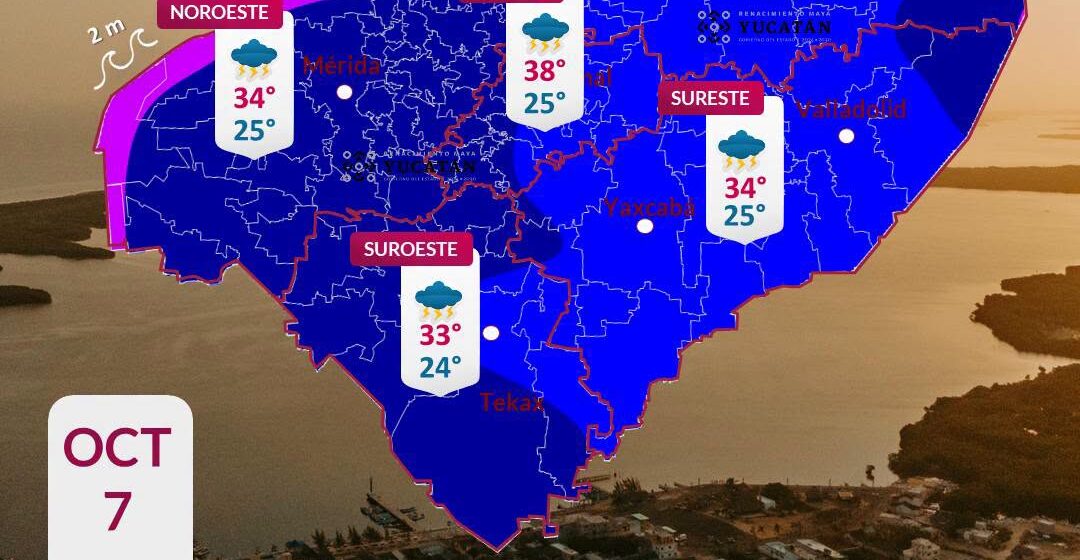 Clima (31) Clima en Yucatán: Lluvias fuertes este 7 de octubre