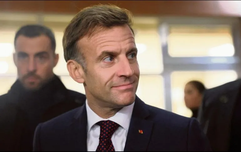 Emmanuel Macron durante las conversaciones con representantes estudiantiles en Francia Estudiantes franceses mantienen protestas tras diálogo con Macron