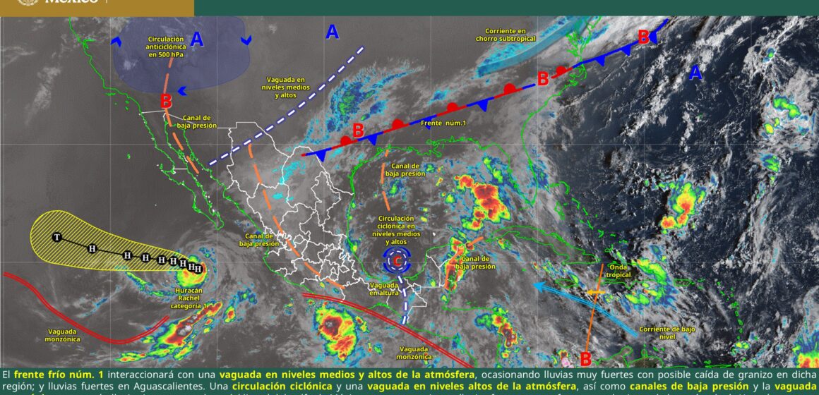 Huracán Rachel se debilita y deja lluvias en México